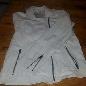 Leather pale pink Lucky Jacket